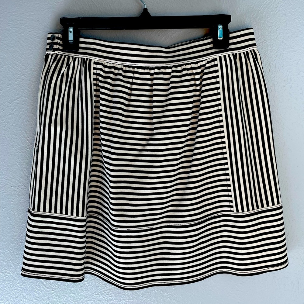 Madewell high waisted miniskirt - cream and black striped